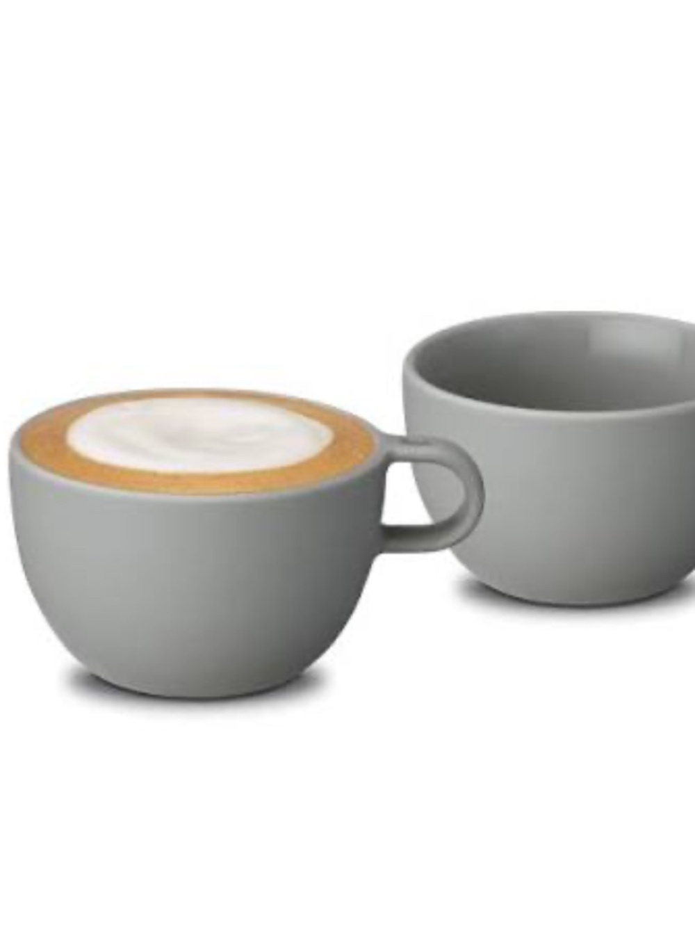 Nespresso Barista Gray Porcelain Cappuccino Cup, Set of 2